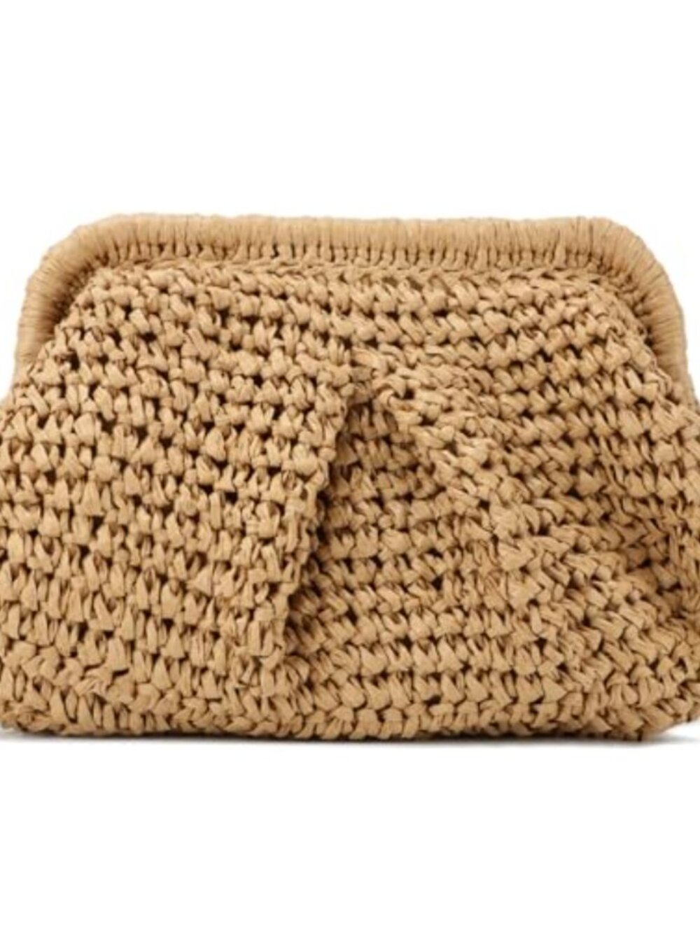 Straw Clutch Purse for Women Woven Crossbody Shoulder Handbag Summer Beach Bag